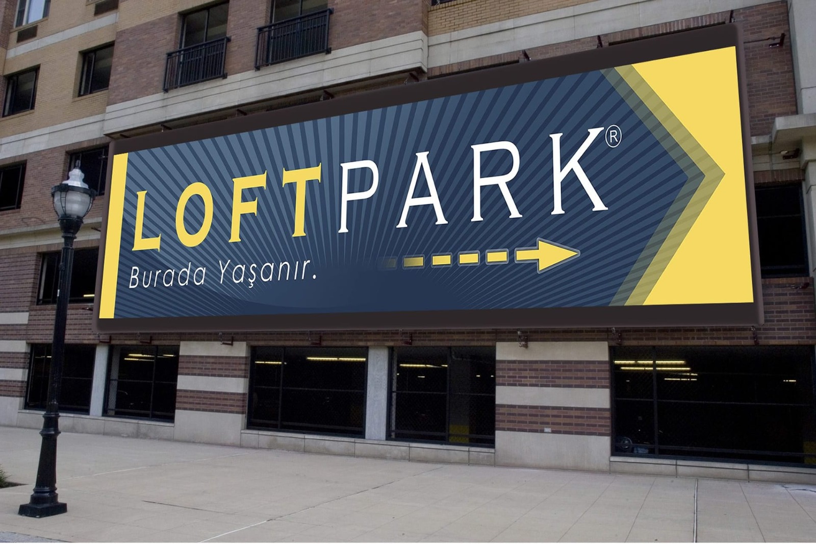 Sümer Mahallesi vinil germe reklam panosu, branda tabela uygulaması